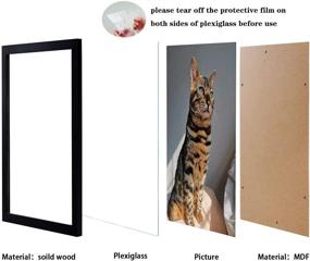 img 3 attached to Wooden Picture Frame Set of 2 - 8x10 Inch, Wall Mountable Vertically or Horizontally, for Photos/Posters, Black, Tabletop or Wall Mount Use