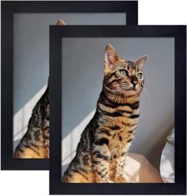 img 4 attached to Wooden Picture Frame Set of 2 - 8x10 Inch, Wall Mountable Vertically or Horizontally, for Photos/Posters, Black, Tabletop or Wall Mount Use