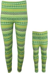 img 4 attached to St. Patrick's Day Clover Leggings for Girls' - Girls' Clothing