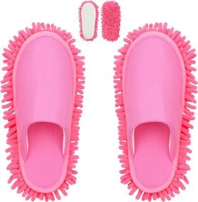img 4 attached to Microfiber Mop Slippers Chenille Detachable Cleaning Supplies