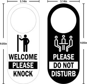 img 3 attached to 🚪 Do Not Disturb Door Hanger Sign - 2 Pack, Double Sided: Please Do Not Disturb (Front) | Welcome - Please Knock (Back)