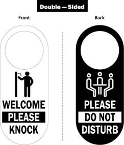 img 2 attached to 🚪 Do Not Disturb Door Hanger Sign - 2 Pack, Double Sided: Please Do Not Disturb (Front) | Welcome - Please Knock (Back)