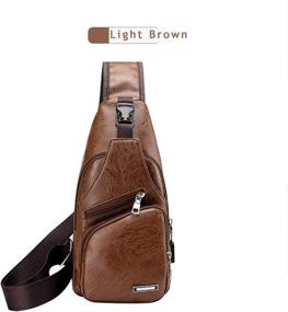 img 1 attached to 🔋 Charging Leather Crossbody Travel Backpack with Shoulder Strap