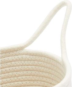 img 1 attached to Organize in Style: Farmlyn Creek Cotton Woven Baskets & Hanging Organizers (7 x 7.5 in, 3 Pack)