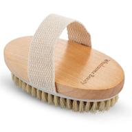 natural bristle dry skin body brush - enhances skin health and beauty - detoxifies and exfoliates - reduces cellulite, boosts lymphatic functions, stimulates blood circulation logo