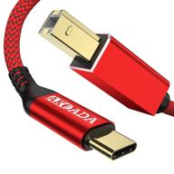 🔌 серебряный usb c кабель высокой скорости для принтера - идеально подходит для dimi, google chromebook pixel, macbook pro, принтеров hp canon, ipad pro и других устройств/ноутбуков с type-c - 5 футов, красный. логотип
