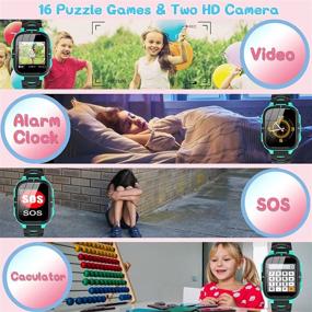 img 1 attached to Kids Smart Watch For Boys Girls - Dual Camera Touchscreen Smart Watch Phone For Kids With SOS Call Wearable Technology