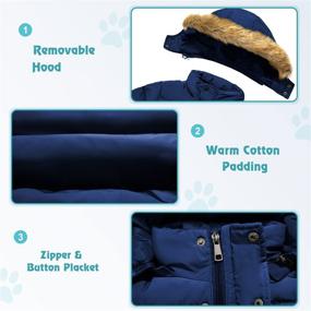 img 1 attached to 🧥 Warm Quilted Puffer Parka Jacket with Detachable Fur Hood for Big Boys by FARVALUE: Water Resistant Coat for Winter