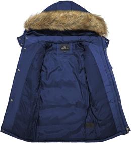 img 2 attached to 🧥 Warm Quilted Puffer Parka Jacket with Detachable Fur Hood for Big Boys by FARVALUE: Water Resistant Coat for Winter