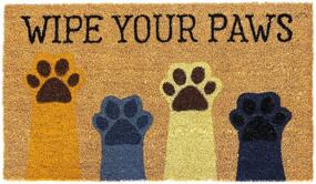 img 4 attached to Avera Products - Wipe Your Paws - Natural Coir Fiber Doormat (Anti-Slip PVC or Latex Mat Back)