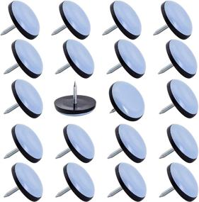 img 4 attached to 🪑 CSFMC Furniture Sliders: Round Nail On Sliding Disc, 1 Inch Base Diameter - Set of 20 PCS, Floor Protection