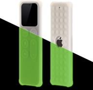 📺 bujidao glow green protective case for apple tv siri 4k 5th / 4th gen remote - silicone cover with anti-slip, shock-proof design for siri remote controller - lightweight logo