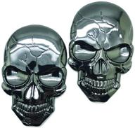 joy4fun 3d metal devil skull car emblem badge sticker skeleton motorcycle suv truck laptop stickers (titanium black) logo