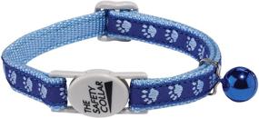 img 2 attached to 🐾 Casual Kitty Two-Tone Pawprint Cat Collar: Stylish and Safe Accessory for Your Feline Friend