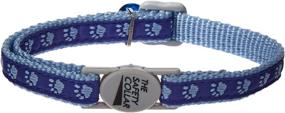 img 1 attached to 🐾 Casual Kitty Two-Tone Pawprint Cat Collar: Stylish and Safe Accessory for Your Feline Friend