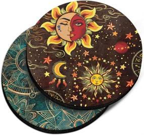 img 4 attached to CARIBOU Coasters Celestial Bohemian Absorbent