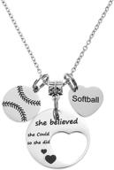 🥎 stylish softball necklace: the perfect gift for girls, women, and teens! logo