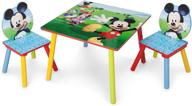 🐭 delta children kids table and chair set with 2 chairs - perfect for arts & crafts, snacks, homeschooling & more, disney mickey mouse logo