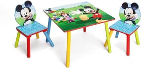 img 1 attached to 🐭 Delta Children Kids Table and Chair Set with 2 Chairs - Perfect for Arts & Crafts, Snacks, Homeschooling & More, Disney Mickey Mouse