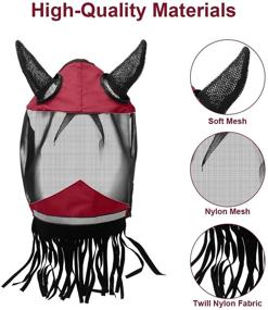 img 2 attached to 🐴 Premium Coolrunner Horse Fly Mask: Breathable & Soft Mesh with Ears for Effective Fly Protection