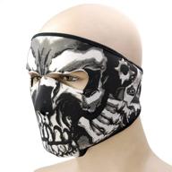 🧟 reversible neoprene motorcycle mask - full face skull design logo