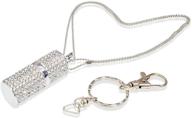 16gb usb 2.0 memory stick necklace flash drive – silver crystal pendrive with bling diamond – 📀 thumb drive 16 gb jewelry pen drives – creative data storage gift for friends, colleagues, classmates by kepmem logo