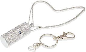 img 4 attached to 16GB USB 2.0 Memory Stick Necklace Flash Drive – Silver Crystal Pendrive with Bling Diamond – 📀 Thumb Drive 16 GB Jewelry Pen Drives – Creative Data Storage Gift for Friends, Colleagues, Classmates by Kepmem