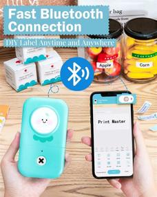 img 1 attached to Memoking D30 Portable Label Printer - Mini Bluetooth Label Maker Machine with Tape, 🖨️ Bluetooth Compatible with Phomemo D30 Printer, Ideal for Jar Toy Dresser Organization, iOS Android Supported