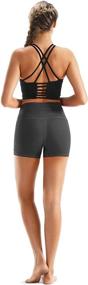 img 1 attached to 🩳 Rocorose Women's High Waist Yoga Shorts with Tummy Control, Pockets, and 4-Way Stretch for Workout and Running