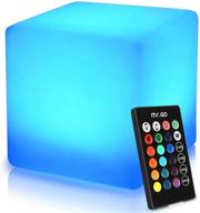 🪑 enhance any occasion with mr.go 16-inch rechargeable led light cube stool: waterproof, remote control, rgb color changing for home, patio, pool party, and more! логотип