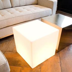 img 1 attached to 🪑 Enhance Any Occasion with Mr.Go 16-inch Rechargeable LED Light Cube Stool: Waterproof, Remote Control, RGB Color Changing for Home, Patio, Pool Party, and more!