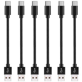 img 4 attached to 🔌 CLZWiiN Short USB Type C Cable 6 Pack (Nylon Braided 1FT) - Fast Charging & Sync Data for Galaxy S10 S9 S8, Pixel 3 2, LG V30 V20 G6 G5, Nexus 6P/5X