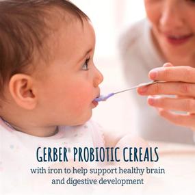 img 2 attached to 🍚 Gerber DHA & Probiotic Single-Grain Rice Baby Cereal: Nutrient-rich & Convenient 8 Oz Pack (6 Pack)
