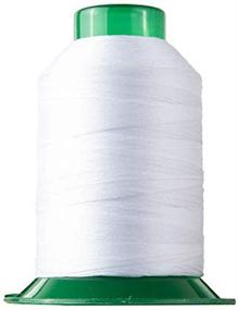 img 4 attached to High Strength Bonded Polyester Sewing Thread: 1750 Yard, 150D/3 for 🧵 Awnings, Tents, Home Textile, Leather Goods, Footwear, Luggage, Car Mats, Upholstery - White