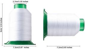 img 2 attached to High Strength Bonded Polyester Sewing Thread: 1750 Yard, 150D/3 for 🧵 Awnings, Tents, Home Textile, Leather Goods, Footwear, Luggage, Car Mats, Upholstery - White