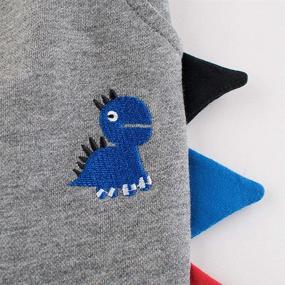 img 1 attached to Black5080 Gray5073 Toddler Athletic Dinosaur Sweatpants Boys' Clothing in Pants