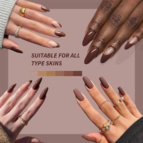 img 3 attached to 💅 Neutral Nude Brown Gel Nail Polish Set - Popular Fall Nail Lacquer Shellac | Soak Off Gel, Non-toxic, Cured Required | DIY Nail Art Salon Manicure at Home