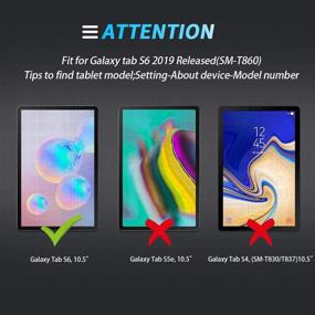 img 3 attached to 📱 Защитная пленка для экрана Samsung Galaxy Tab S6, бумагоподобная пленка PET для рисования с совместимостью S-Pen, антицарапающее и антибликовое покрытие, пленка для 10.5-дюймового Tab S5e/S6.