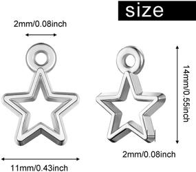 img 3 attached to 150-Piece Silver Plated Star Pentagram Charms: Celestial Mini Star Dangle Charms for DIY Jewelry Making