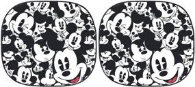 img 4 attached to 🚗 Keep Your Car Cool and Fun with Plasticolor Disney Mickey Expressions Magic Spring Sunshade – 2 Piece Set