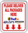 deliver packages aluminum composite outdoor occupational health & safety products in safety signs & signals logo