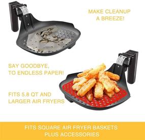 img 2 attached to Niosoul Reusable Air Fryer Liners
