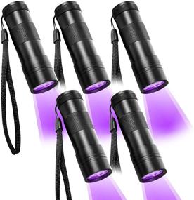 img 4 attached to Beinhome 5-Pack UV Flashlight Black Light - 12 LED Ultra Violet Blacklight Detector for Dog Cat Urine, Pet Stains, Bed Bug, Scorpion - Includes 5 AAA Free Batteries