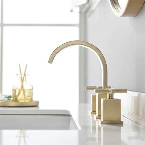 img 2 attached to 🚰 Phiestina WF001 10 BG Waterfall Widespread Bathroom Faucet