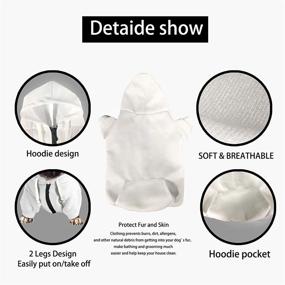 img 2 attached to Howilath Dog Hoodie Sweatshirt - Fashion Zipper Pet Dog Cotton Hoodies Sweatshirts for Small Breed Puppies