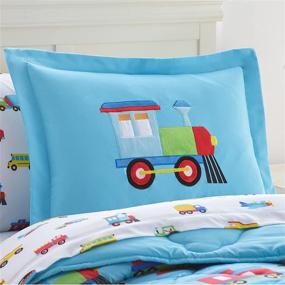 img 3 attached to Wildkin Kids 5 Pc Twin Bed in A Bag for Boys and Girls: Microfiber Bedding Set with Comforter, Sheets, Pillow Case, Sham - Olive Kids, Trains, Planes, and Trucks