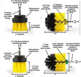 img 3 attached to Ultimate 5-Piece Cleaning Supplies Drill Brush Attachment Kit +6 Inch Extender - Power Scrub and Deep Clean your Bathroom, Shower, Grout, Tub, and Floors