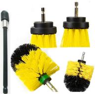 ultimate 5-piece cleaning supplies drill brush attachment kit +6 inch extender - power scrub and deep clean your bathroom, shower, grout, tub, and floors logo