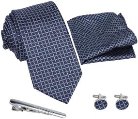 img 4 attached to Business Cufflinks Pocket Square by Newland