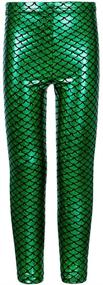 img 3 attached to Loxdonz Mermaid Stretch Leggings for Girls' Clothing